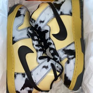 Mens Nike Dunk Hi 1985 Black Acid Wash